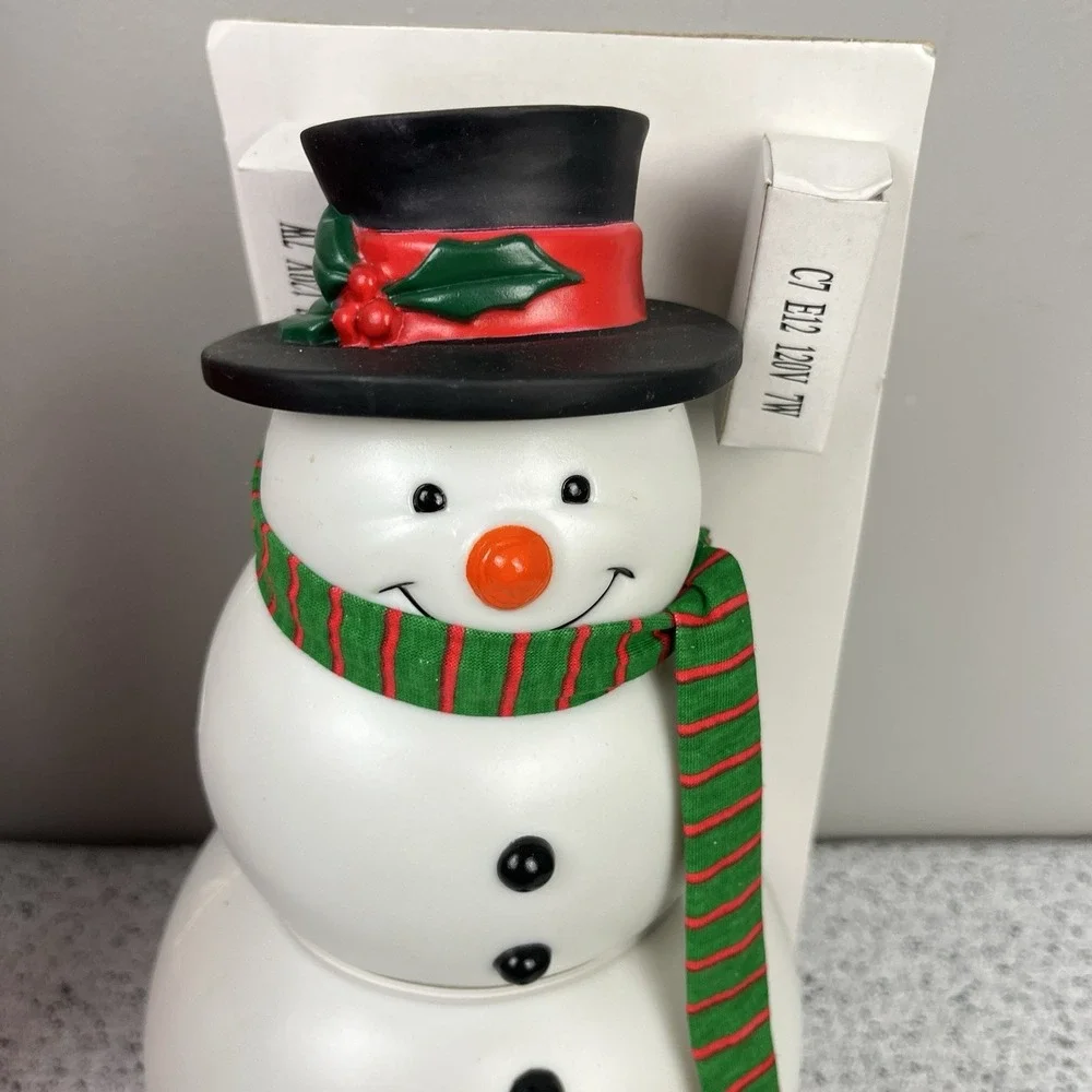 Target Christmas‎ Snowman Spinning Shade Lamp 2003 New Open Box Vintage 12